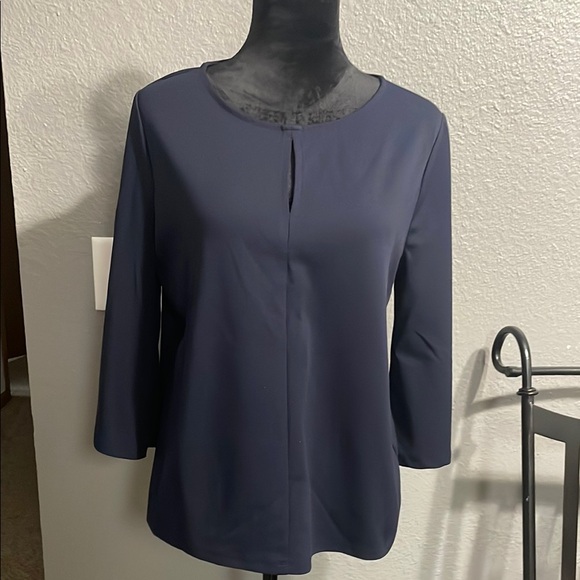 ANN TAYLOR Elegant Navy Women's Top - Picture 1 of 7